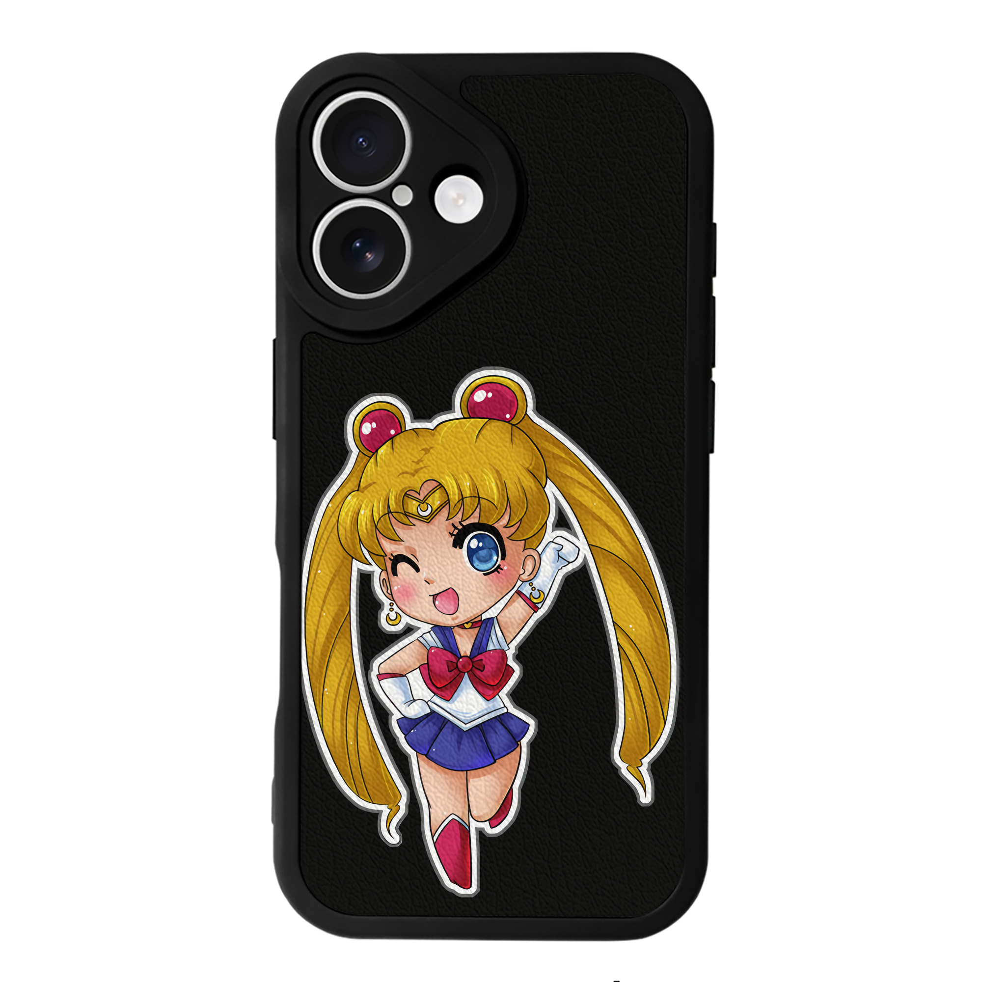 （画像用） 美少女戦士セーラームーン 月野 うさぎ つきの うさぎ Sailor Moon Tsukino Usagi 【iPhone 16シリーズ対応】シリコンスマホケース（レザー調） 材質：シリコン